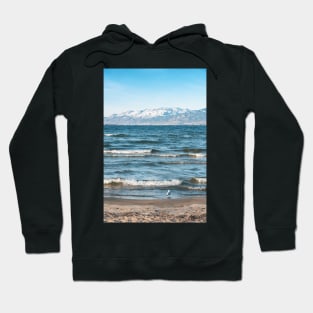 Winter Okanagan Lake and Mountains View Hoodie